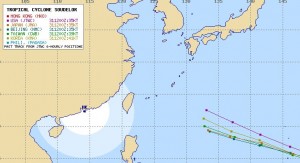 アジアの台風13号（ソウデロア）の進路予想